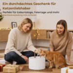 MISFANS Katzenbrunnen Keramik 2.1L – Antibakteriell mit Kupferrohr & 3-fach Filter – Bild 6