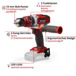 Einhell TE-CD 18/48 Li-i-Solo Akku-Schlagbohrschrauber – 18V Allrounder für Heim & Werkstatt – Bild 4