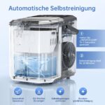 WIE Eiswürfelmaschine 1.3L – 9 Würfel in 6 Minuten, 12 kg/Tag, selbstreinigend – Bild 5