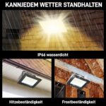 Jiubiaz LED Strahler 50W Außen dimmbar – IP66 Flutlicht 3000K-6500K für Garten & Hof (4er Set) – Bild 7