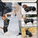 Hjyokuso Wasserdichter Hundemantel mit Geschirr – Winterjacke für kleine bis grosse Hunde S-XL – Bild 7