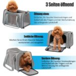 TOFFCAEA Haustier-Transporttasche L 43x28x28 cm – Faltbare Hundebox & Katzentransportbox bis 5kg – Bild 6