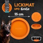 QCHEFS UFO Leckmatte Hund – Zahnpflege & Beruhigung mit Slow-Feeder Funktion – Bild 3