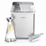 Arendo Eiswürfelmaschine Edelstahl – 12 kg Eis/Tag – Kompakt & leiser Betrieb