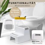 ADRIANO PORCARO 2-Stufiger Tritthocker 26cm – Sicherer Kinderhocker für Bad & Badezimmer – Bild 8