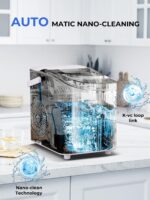 FOHERE Eiswürfelmaschine 14 kg/24h – Tragbar mit Selbstreinigung & 2 Grössen – Bild 4