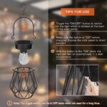 Ketom Solar-Hängelaterne 2er Set – IP65 Gartenleuchte mit Metallkäfig & warmweissem LED – Bild 5