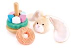 Hape Stapel-Langohrhase – Holz-Stapelspielzeug mit bunten Ringen für Kleinkinder ab 10 Monaten – Bild 8