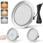 URing 3er Set 12V LED Einbaustrahler Dimmbar 3W – Flache Deckenspots mit 3 Farbtemperaturen