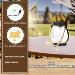 2er Set Solar Laterne mit tanzenden Flammen – LED Gartenleuchte wetterfest für Balkon & Camping – Bild 4