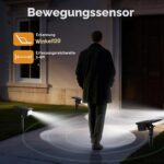 btfarm 4er Set Solar-Strahler mit Bewegungsmelder – 3 Modi & IP65 Wasserdicht für Garten – Bild 3