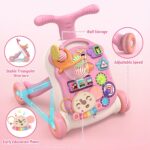 QDRAGON 3-in-1 Lauflernwagen mit regulierbarer Geschwindigkeit & abnehmbarem Spielboard – Bild 5
