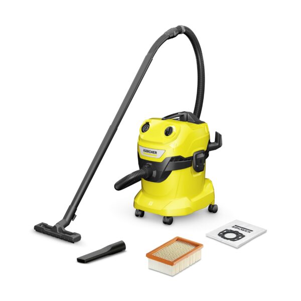 KÄRCHER WD 4 V-20/5/22 Nass- & Trockensauger – 20 l Behälter mit Flachfaltenfilter