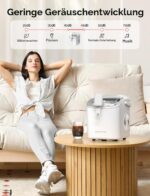 CROWNFUL Eiswürfelmaschine Tragbar – 9 Würfel in 6 Minuten, 12 kg/24h, Weiss – Bild 7