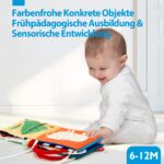 hahaland Kontrastbuch Baby – Stoffbuch mit Spiegel für Neugeborene 0-12 Monate – Bild 5