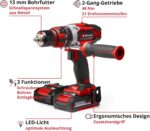 Einhell Akku-Schlagbohrschrauber TE-CD 18/48 Li-i – 48 Nm mit PXC System & Koffer – Bild 5