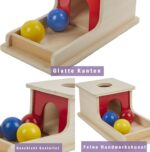 YAANI Montessori Objektpermanenzbox – Holzspielzeug für Babys ab 6 Monaten – Bild 5