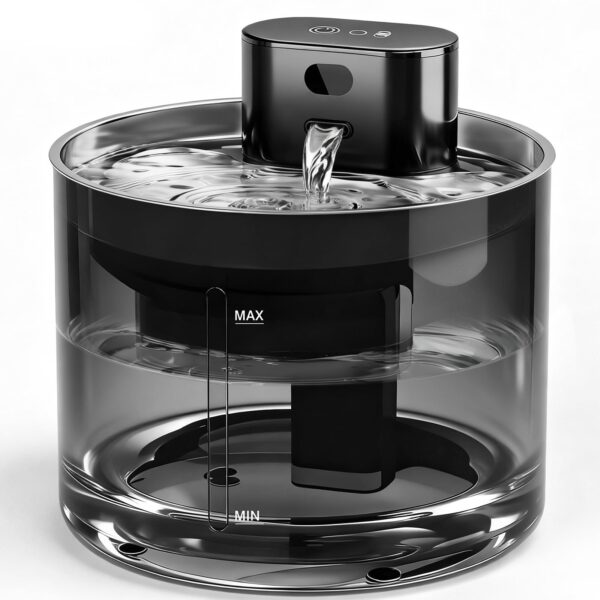 LEVVUE 3.5L Katzenbrunnen Kabellos mit Bewegungsmelder – Intelligenter Trinkbrunnen für Katzen