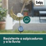 Gadgy 2er Set Solarlaternen – Elegante Gartenleuchten mit Mond-Design für Aussen – Bild 8