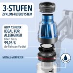 CLEANmaxx AeroTec 500 Akku-Staubsauger mit Absaugstation – 60 Min Laufzeit & UV-C Milbenaufsatz – Bild 11