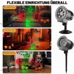 RIRIDAMAI 3D Halloween Outdoor Projektor – 180° verstellbar, IP44 wasserdicht für Garten & Party – Bild 5