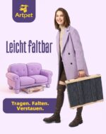 Artpet Klappbare Hunderampe – Höhenverstellbar 34–53 cm für kleine Hunde & Katzen – Bild 7