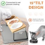 Lannvan Katzennapf Erhöht 3er Set – Keramik Futterstation mit 15° Neigung für Katzen & kleine Hunde – Bild 3