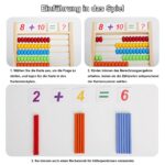 DYOUen Abakus 28 x 21 cm – Rechenschieber für Grundschüler mit Zählstäben & Zahlenkarten – Bild 6