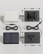 RIXGLEAM Solarleuchte mit Bewegungsmelder & 5m Kabel – IP65 Außenlicht für Garten & Terrasse – Bild 8