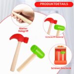 BLMHTWO 2er Set Kinderhammer – Holz- und Kunststoffhammer für Bauklötze & Reparaturen – Bild 5