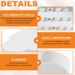 YRHome 48W Dimmbare Wolken-Deckenleuchte mit Fernbedienung – LED Kinderlampe IP44 – Bild 6