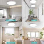 JDONG LED Deckenleuchte 54W Ø50cm – Flache Designleuchte Natürliches Weiss 4000K – Bild 3