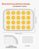 VEVOR Dörrautomat 8 Schalen 400W – Profi-Futtertrockner mit Temperaturregelung & Timer – Bild 3