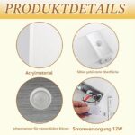 LED Wandleuchte mit Bewegungsmelder 12W – Warmweiß 3000K für Flur & Treppenhaus – Bild 2