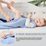 Yoofoss Winterschlafsack Baby 2.5 Tog 78cm (6-12 Monate) – Wärmender Babyschlafsack aus Baumwolle – Bild 4