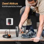 VIWKO 20V Akkuschrauber mit 2×2000mAh Akkus & 89tlg Zubehör – Bohrschrauber für Heimwerker – Bild 2