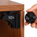 MUTKIND® 10er Set Magnetische Kindersicherung mit TESA-Kleber + 2 Schlüssel – Unsichtbare Schrankschlösser