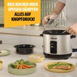 Tristar Reiskocher 1,5 L mit Dampfgaraufsatz – Edelstahl & Warmhaltefunktion – Bild 5