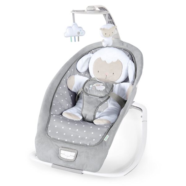 Ingenuity Cuddle Lamb Babywippe – Schaukel mit Vibration & Musik ab Geburt bis 18 kg