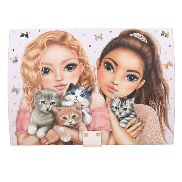 Depesche TOPModel Cat Love Schmuckkästchen – Schmuckbox mit Code, Sound & Spiegel
