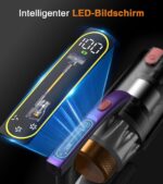 CHEBIO Akku Staubsauger 50KPA/600W mit Anti-Tangle-Bürste – 75 Min Laufzeit für Tierhaare – Bild 6