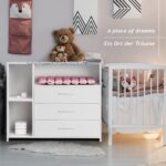 Infantastic® Wickelkommode mit Wickelauflage – 3 Schubladen & 3 Fächer für sichere Babypflege – Bild 8