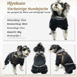 Hjyokuso Wasserdichter Hundemantel mit Geschirr – Winterjacke für kleine bis grosse Hunde S-XL – Bild 3