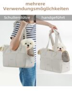 ONECUTE Hundetrage 43x19x31 cm – Soft Sided Transporttasche für kleine Hunde & Katzen – Bild 7