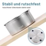 NAYELF Wassernapf Hund 1L Edelstahl – Anti-Sabbern Trinknapf mit Schwimmer für kleine & mittlere Hunde – Bild 4