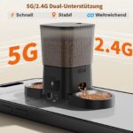 HONEYGUARDIAN 5G WiFi Futterautomat für Katzen – intelligente App-Steuerung mit 2 Näpfen – Bild 7