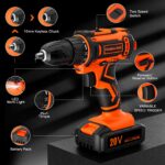 FAHEFANA 20V Akkuschrauber Set mit 2x2.0Ah Akkus – 42Nm Bohrschrauber für DIY & Reparatur – Bild 8