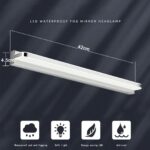 Talwei Spiegelleuchte 42cm 9W Naturweiß – LED Badlampe IP44 Wasserdicht Edelstahl – Bild 4