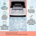 Klarstein Arctic Porter Eiswürfelmaschine – 12 kg/24h, Touch Control & Selbstreinigung – Bild 3