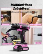 20V Akkuschrauber VIWKO mit 42Nm & 25+1 Drehmomentstufen – 56-teiliges Set für DIY – Bild 6